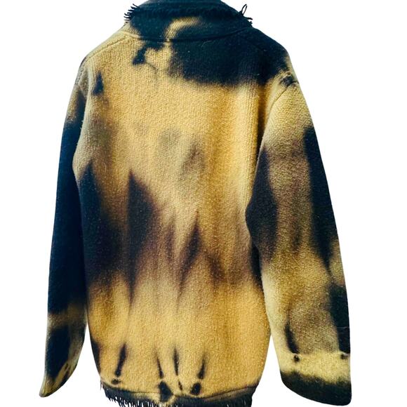 ALANUI: Men's Brown Cashmere/Wool Tie Dye Cardigan - Small - Picture 10 of 10